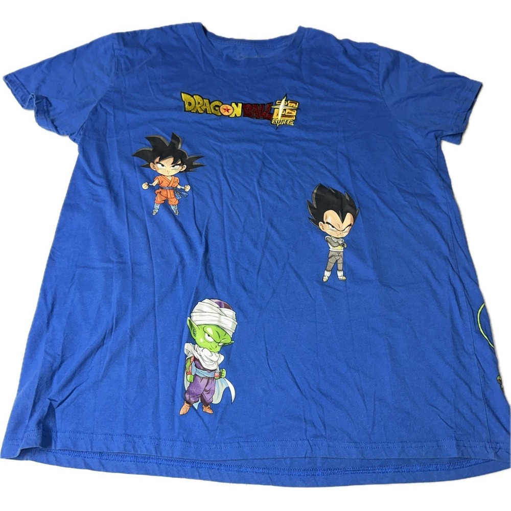 Dragon Ball Z Men's Size Large Embroidered Blue T-Shirt Tee